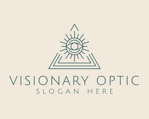 Optic - Bohemian Tarot Pyramid Eye logo design