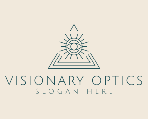 Optometry - Bohemian Tarot Pyramid Eye logo design