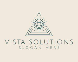 Bohemian Tarot Pyramid Eye  logo design