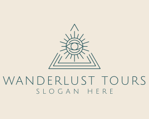 Bohemian Tarot Pyramid Eye  logo design