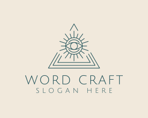 Bohemian Tarot Pyramid Eye  logo design