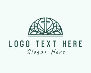 Church - Holy Crucifix Shrine logo design