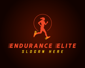 Runner Fire Shoes logo design