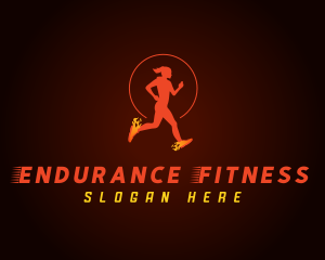 Endurance - Runner Fire Shoes logo design