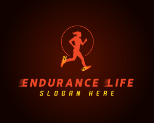 Endurance - Runner Fire Shoes logo design