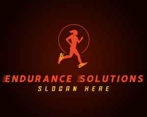 Runner Fire Shoes logo design