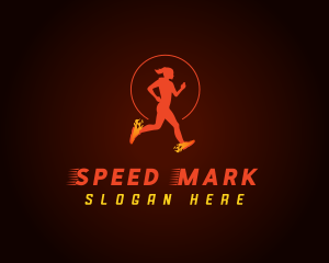 Runner Fire Shoes logo design