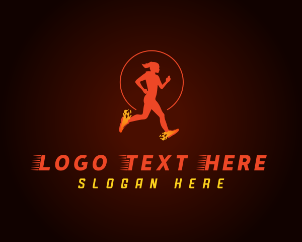 Endurance - Runner Fire Shoes logo design