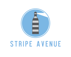 Stripes - Striped Bottle Lighthouse logo design