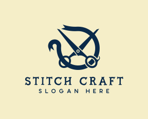 Needlework - Ribbon Sewing Cutter logo design