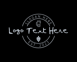 Pub - Retro Hipster Beer Brand logo design