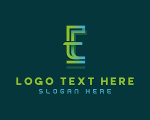 Letter E - Digital App Letter E logo design