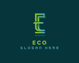 Digital App Letter E logo design