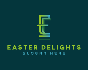 Digital App Letter E logo design