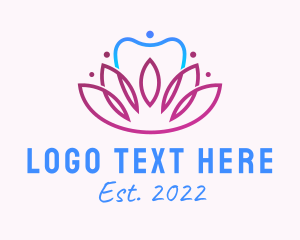 Toothbrush - Flower Dental Clinic logo design