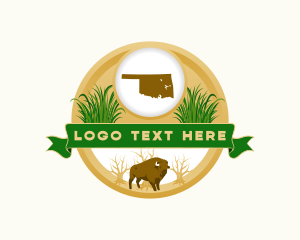 Grassland - Oklahoma States Map logo design