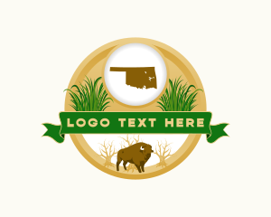 Idaho - Oklahoma States Map logo design