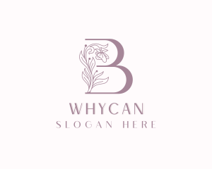 Stylish Floral Salon Letter B Logo