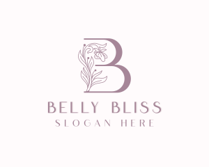 Stylish Floral Salon Letter B logo design