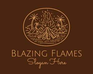 Safari Camp Bonfire logo design