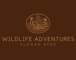 Safari Camp Bonfire logo design