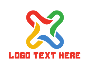 Google - Abstract Colorful X logo design