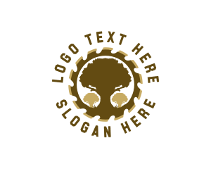 Logging - Saw Woodworking Tool logo design