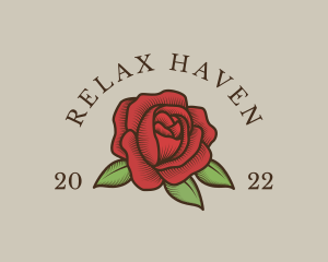Bouquet - Red Floral Rose logo design