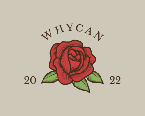 Floriculture - Red Floral Rose logo design