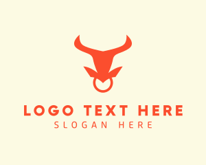 Silhouette - Bull Nose Ring logo design