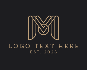Hospitality - Premium Luxury Company Letter M logo design