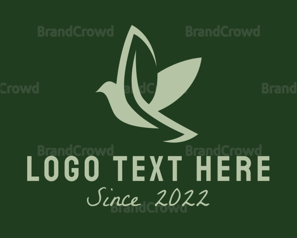 Organic Leaf Dove Logo