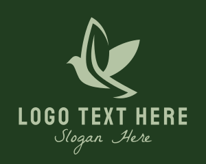 Organic Leaf Dove Logo