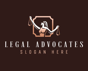 Law Justice Scales logo design