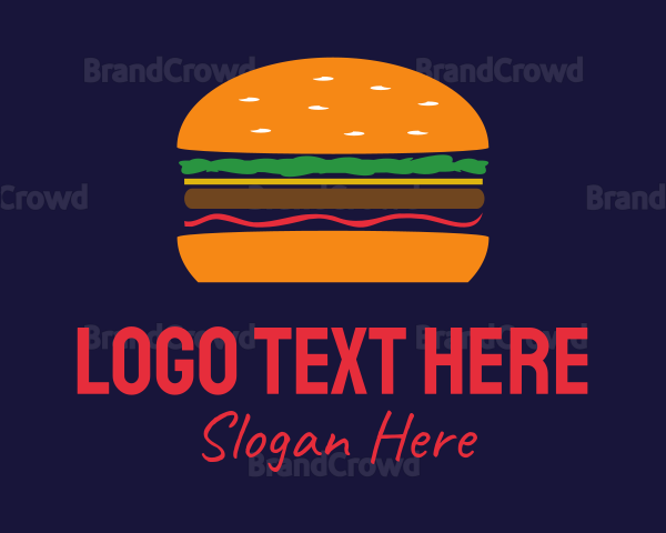 Bacon Hamburger Burger Logo