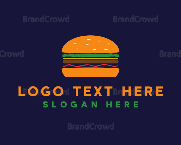 Bacon Hamburger Burger Logo