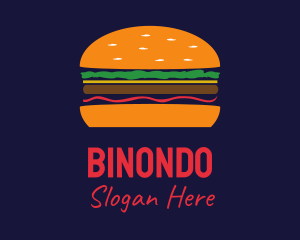 Bacon Hamburger Burger Logo