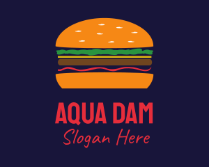 Bacon Hamburger Burger logo design