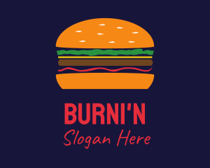 Bacon Hamburger Burger logo design