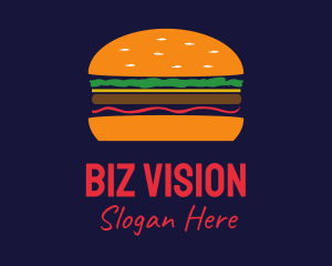 Bacon Hamburger Burger logo design