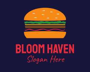 Bacon Hamburger Burger logo design