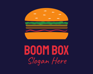 Bacon Hamburger Burger logo design