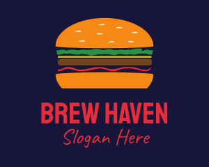 Bacon Hamburger Burger logo design