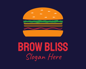 Bacon Hamburger Burger logo design