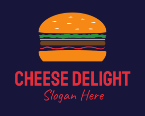 Cheese - Bacon Hamburger Burger logo design