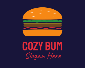 Bacon Hamburger Burger logo design