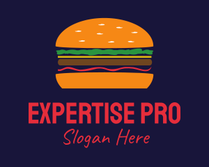 Bacon Hamburger Burger logo design