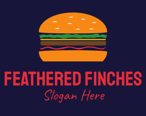 Bacon Hamburger Burger logo design