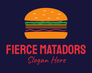 Bacon Hamburger Burger logo design