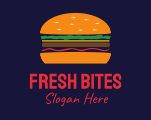 Bacon Hamburger Burger logo design